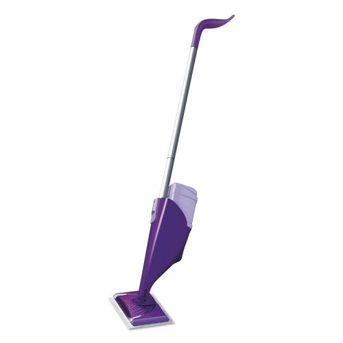 Swiffer WetJet Mop, 11 x 5 White Cloth Head, 46 PurpleSilver AluminumPlastic Handle, 2Carton (92811CT) (3)