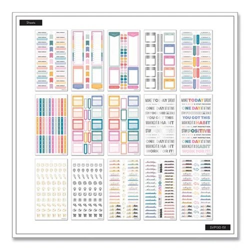 The Happy Planner Essentials Tracker & Checklist Classic Stickers, Productivity Theme, 990Pack (THLSVP130151) (3)