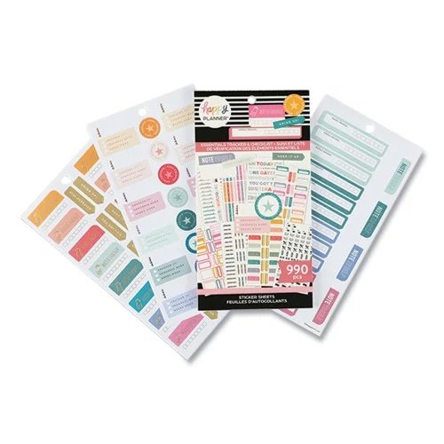 The Happy Planner Essentials Tracker & Checklist Classic Stickers, Productivity Theme, 990Pack (THLSVP130151) (4)