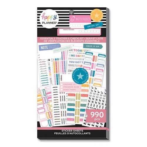 The Happy Planner Essentials Tracker & Checklist Classic Stickers, Productivity Theme, 990Pack (THLSVP130151) (6)