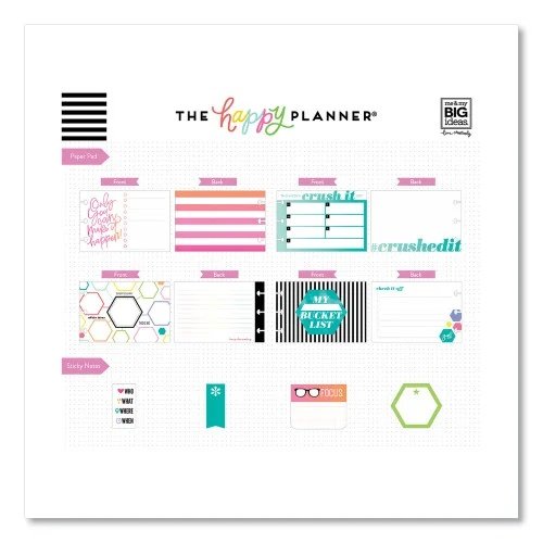 The Happy Planner Productivity Multi Accessory Pack, 20 Double-Sided Pre-Punched Cards, 20 Half-Sheet Stickers, 3 Sticky Note Pads (THLPLMP02) (3)