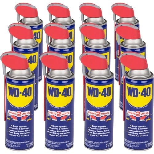 WD-40 Smart Straw Spray Lubricant, 12 oz Aerosol Can, 12Carton (WDF490057) (3)