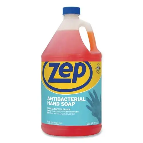 Zep Antibacterial Hand Soap Refill, Fragrance-Free, 1 gal, 4Carton (R46124)_Remove Dirt and Soil From Hands