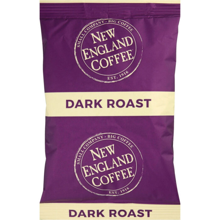 New England Coffee Coffee Portion Packs, French Dark Roast, 2.5 oz Pack, 24/Box (NCF026190)