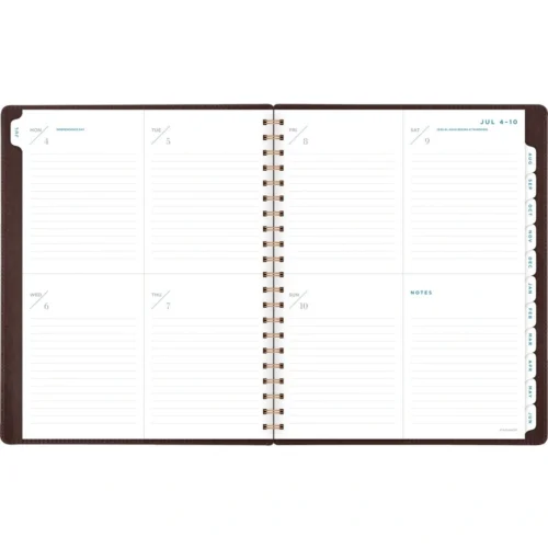 AT-A-GLANCE Signature Collection Academic Weekly/Monthly Planners, 11.5 x 8, Distressed Brown Cover, 13-Month (July-July): 2024-2025 (AAGYP905A09)