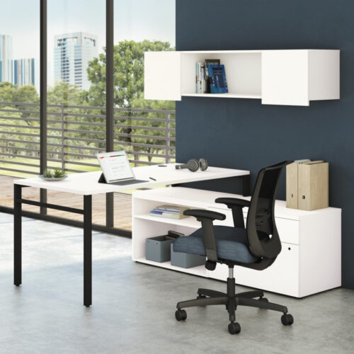 HON Mod Laminate Doors for 66″W Mod Desk Hutch, 16.37 x 14.83, Simply White, 2/Carton (HONLDR66LMLP1)
