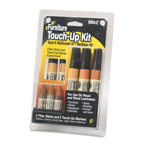 Master Caster ReStor-It Furniture Touch-Up Kit with (5) Woodgrain Markers, (3) Filler Sticks, 4.25 x 0.38 x 6.75 (MAS18000)
