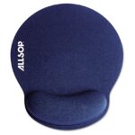 Allsop MousePad Pro Memory Foam Mouse Pad with Wrist Rest, 9 x 10, Blue (ASP30206)