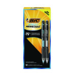 BIC Break-Resistant Mechanical Pencils with Erasers, 0.7 mm, HB (#2), Black Lead, Assorted Barrel Colors, 12/Pack (BICMV7PR11BLK)