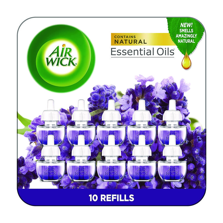 Air Wick Scented Oil Refill, Lavender and Chamomile, 0.67 oz, 10/Pack (AWK6233801919)