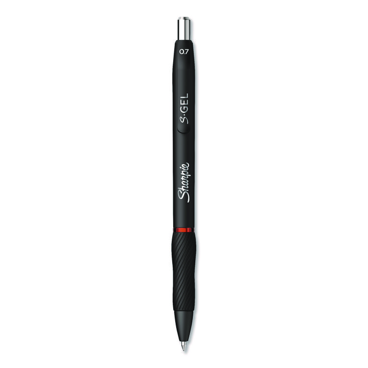 Sharpie S-Gel Gel Pen, Retractable, Medium 0.7 mm, Red Ink, Black Barrel, 4/Pack (SAN2169763)
