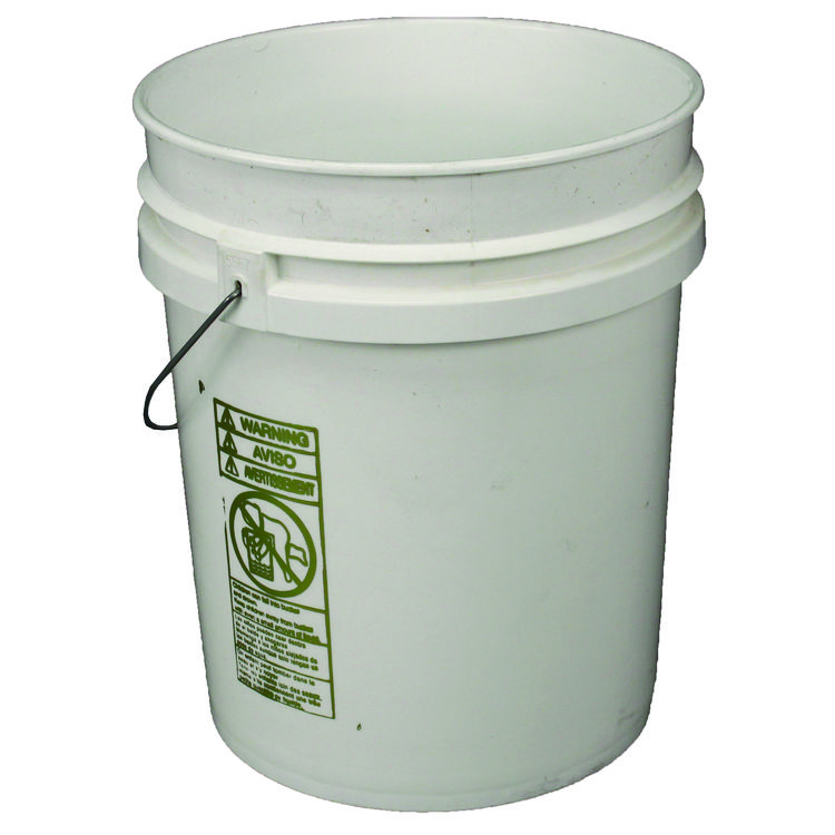 Impact Utility Bucket with Lid, 5 gal, Polyethylene, White, 11.25" dia (IMP5515)
