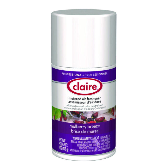 Claire Metered Air Freshener, Mulberry Scent, 7 oz Aerosol Spray, 12/Carton (CGC106)