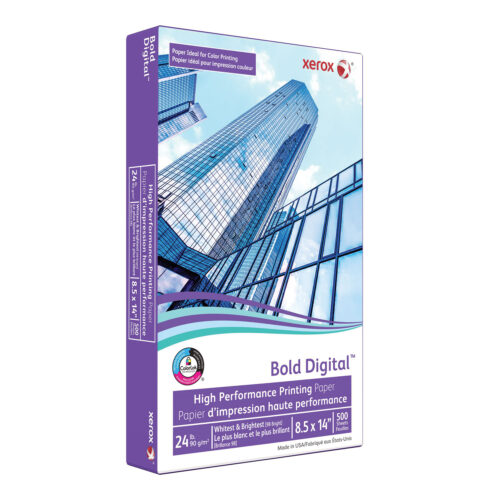 xerox Bold Digital Printing Paper, 98 Bright, 24 lb Bond Weight, 8.5 x 14, White, 500 Sheets/Ream, 8 Reams/Carton (XER3R11542R)