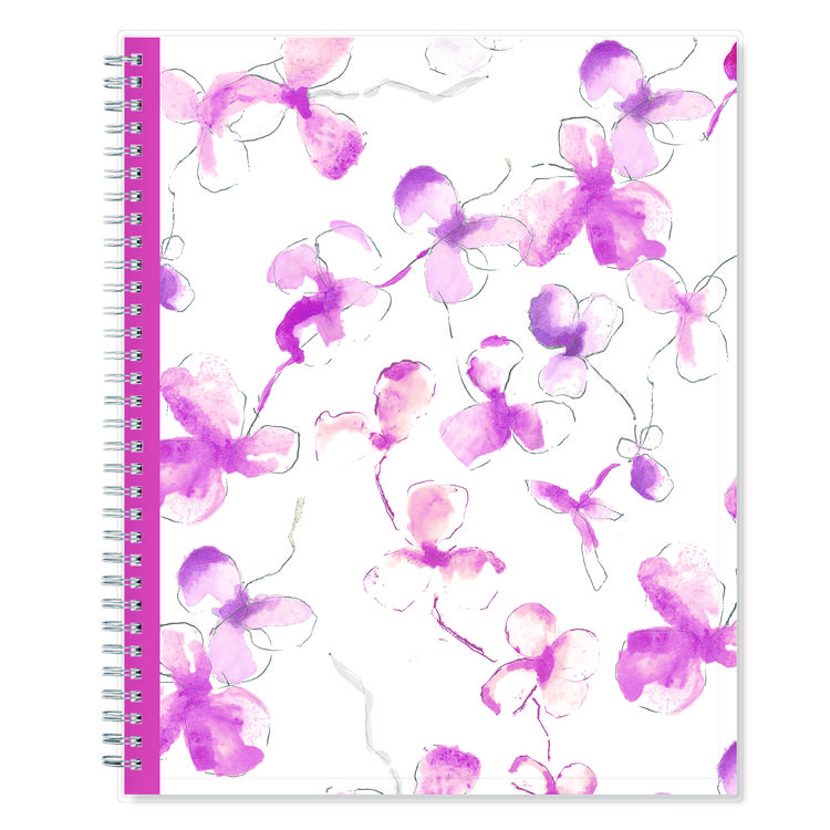 Blue Sky Breast Cancer Awareness Create-Your-Own Cover Weekly/Monthly Planner, Orchids Artwork, 11 x 8.5, 12-Month (Jan to Dec): 2025 (BLS137268)