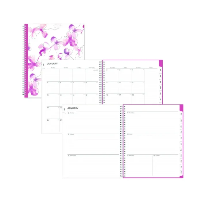 Blue Sky Breast Cancer Awareness Create-Your-Own Cover Weekly/Monthly Planner, Orchids Artwork, 11 x 8.5, 12-Month (Jan to Dec): 2025 (BLS137268)
