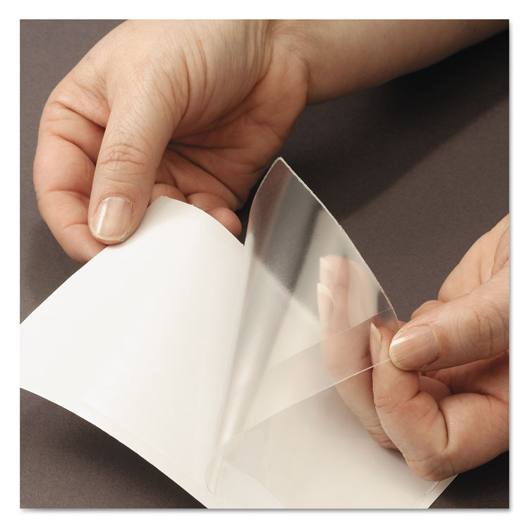 Smead Self-Adhesive Poly Pockets, Top Load, 6.25 x 4.56, Clear, 100/Box (SMD68164)