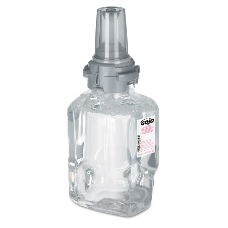 GOJO Clear and Mild Foam Handwash Refill, For ADX-7 Dispenser, Fragrance-Free, 700 mL, 4/Carton (GOJ871104)