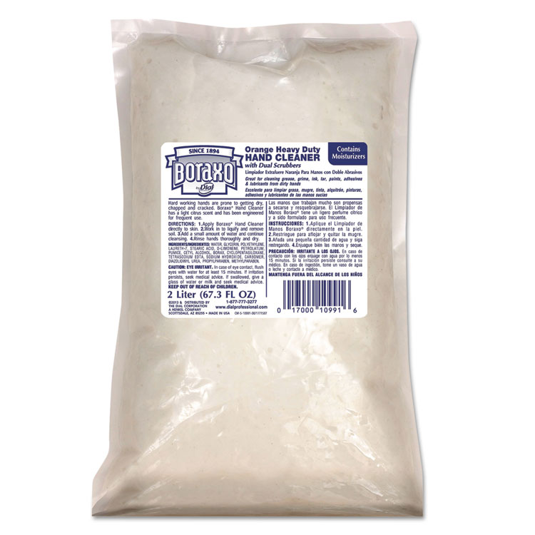 DIA10991CT - Boraxo Orange Heavy Duty Hand Cleaner Refill, Citrus Scent, 2 L, 4/Carton (DIA10991CT) - Image 2