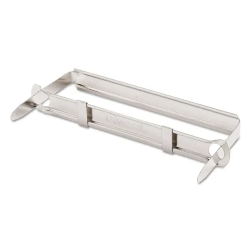 Universal Two-Piece Two-Prong Paper Fastener Base and Compressor Sets, 1" Capacity, 2.75" Center to Center, Silver, 50/Box (UNV81001)