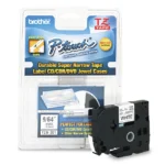 Brother TZ Super-Narrow Non-Laminated Tape for P-Touch Labeler, 0.13" x 26.2 ft, Black on White (BRTTZEN201)