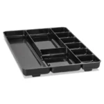 Rubbermaid Regeneration Nine-Section Drawer Organizer, 14 x 9.13 x 1.13, Plastic, Black (RUB45706)