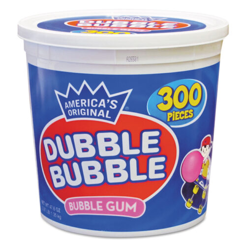 Dubble Bubble Bubble Gum, Original Pink, 300/Tub (TOO16403)