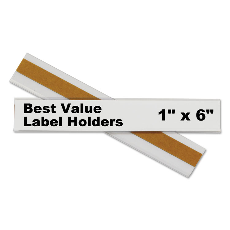 CLI87627 - C-Line Self-Adhesive Label Holders, Top Load, 1 x 6, Clear, 50/Pack (CLI87627) - Image 2