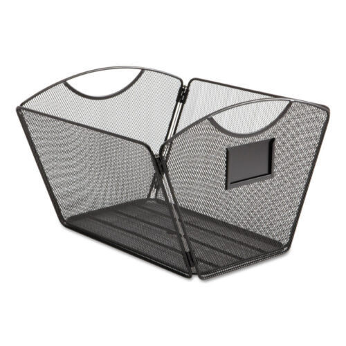 Safco Onyx Mesh Desktop Tub File, Letter Files, 12.5" x 13.75" x 9.5", Black (SAF2162BL)