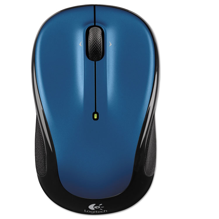 Logitech M325 Wireless Mouse, 2.4 GHz Frequency/30 ft Wireless Range, Left/Right Hand Use, Blue (LOG910002650)