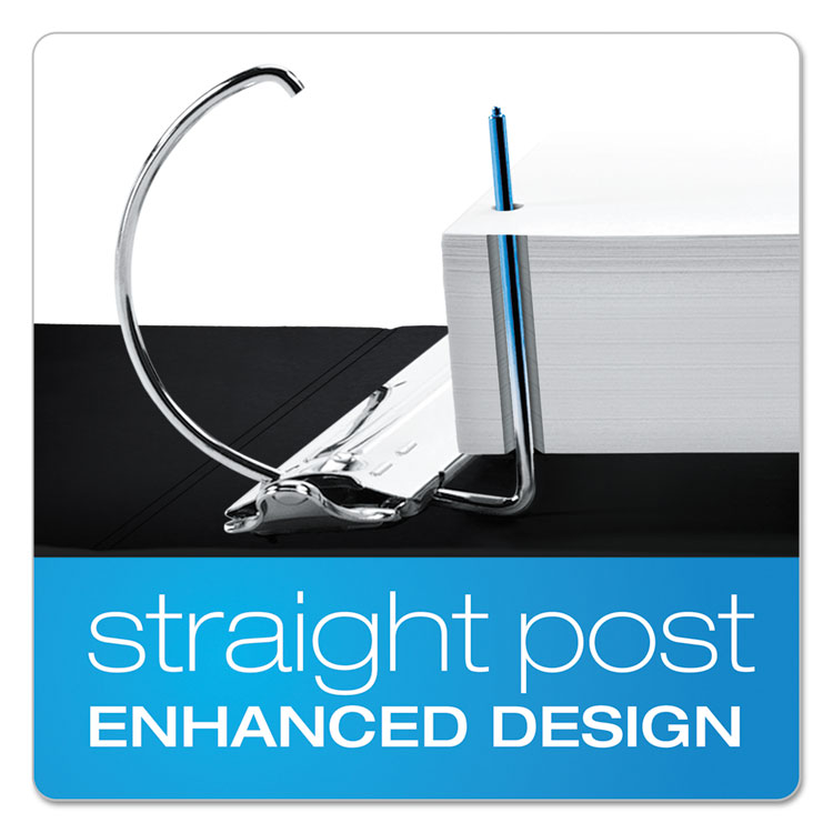 Cardinal ExpressLoad ClearVue Locking D-Ring Binder, 3 Rings, 2" Capacity, 11 x 8.5, Black (CRD49121)