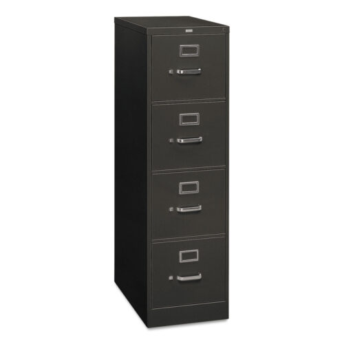 HON 310 Series Vertical File, 4 Letter-Size File Drawers, Charcoal, 15" x 26.5" x 52" (HON314PS)
