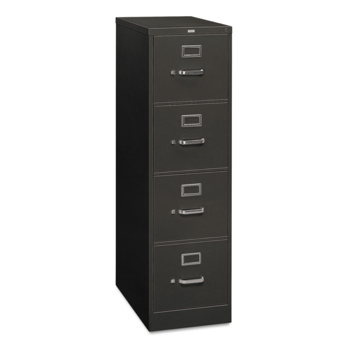 HON 310 Series Vertical File, 4 Letter-Size File Drawers, Charcoal, 15" x 26.5" x 52" (HON314PS)