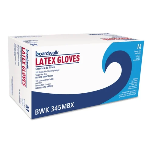 General General-Purpose Latex Gloves, Natural, Medium, Powder-Free, 4.4 mil, 1,000/Carton (BWK345MCT)