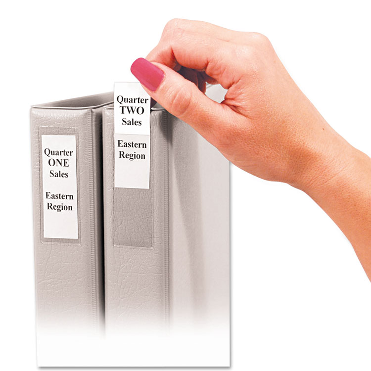 CLI70013 - C-Line Self-Adhesive Ring Binder Label Holders, Top Load, 1 x 2,81, Clear, 12/Pack (CLI70013) - Image 2