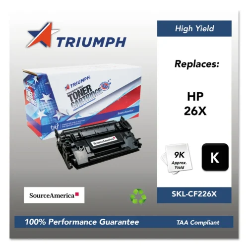 Triumph 751000NSH1588 Remanufactured CF226X (26X) High-Yield Toner, 9,000 Page-Yield, Black (SKLCF226X)
