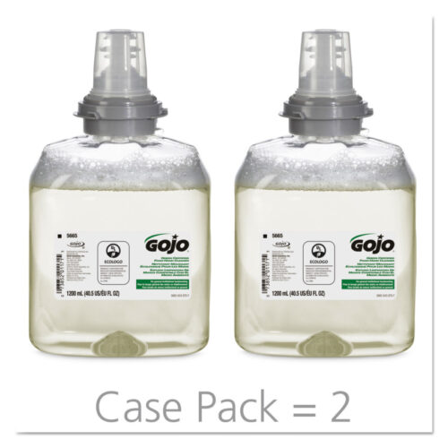 GOJO TFX Green Certified Foam Hand Cleaner Refill, Unscented, 1,200 mL, 2/Carton (GOJ566502CT)