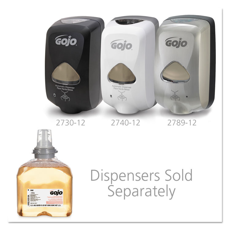 GOJO Premium Foam Antibacterial Hand Wash Refill, Fresh Fruit Scent, 1,200 mL, 2/Carton (GOJ536202)