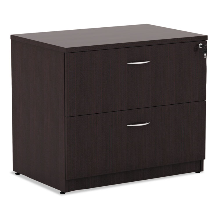 Alera Alera Valencia Series Lateral File, 2 Legal/Letter-Size File Drawers, Espresso, 34" x 22.75" x 29.5" (ALEVA513622ES)