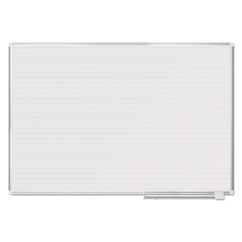 MasterVision Ruled Magnetic Steel Dry Erase Planning Board, 72 x 48, White Surface, Silver Aluminum Frame (BVCMA2794830)