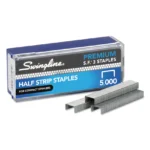 Swingline S.F. 3 Premium Staples, 0.25" Leg, 0.5" Crown, Steel, 5,000/Box (SWI35440)