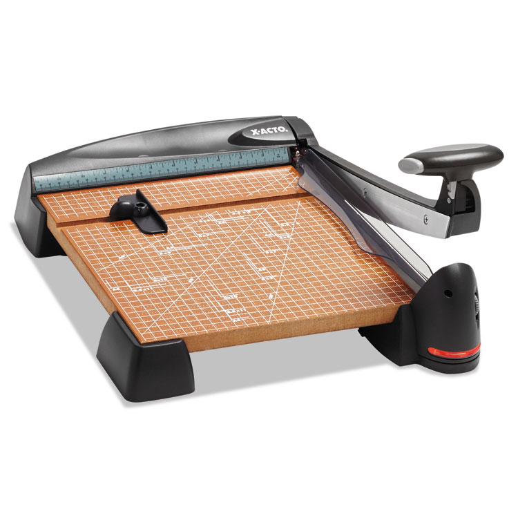 X-ACTO 12-Sheet Laser Guillotine Trimmer, 2" Cut Length, Wood Base, 12 x 12 (EPI26642LMR)