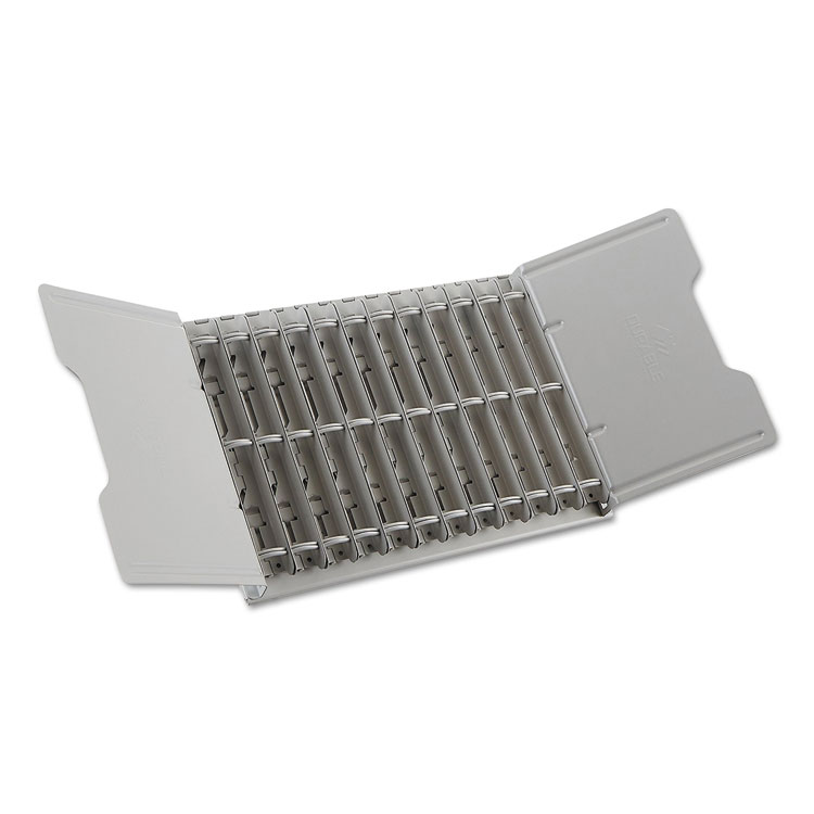 Durable Desk-Mounted Catalog Rack, 12 1-inch Rings, Gray (DBL595110)