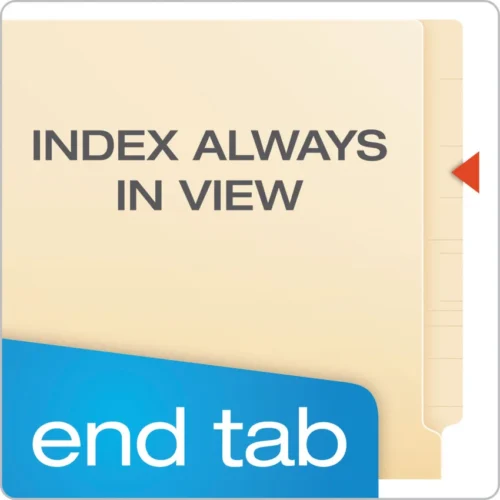 Pendaflex Manila End Tab Expanding Fastener Folders, 2-Ply Tabs, 0.75" Expansion, 2 Fasteners, Letter Size, Manila Exterior, 50/Box (PFXH10U13)