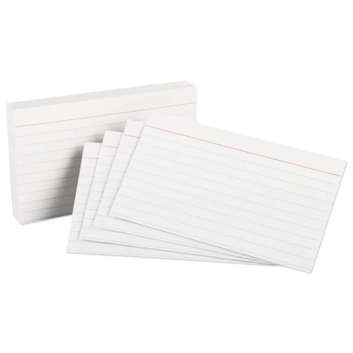 Oxford Ruled Index Cards, 3 x 5, White, 100/Pack (OXF31)