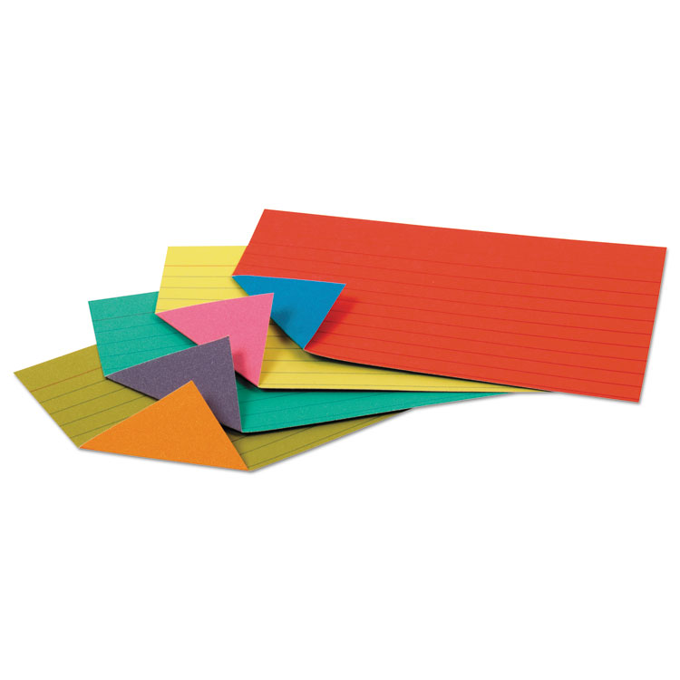 Oxford Extreme Index Cards, Ruled, 3 x 5, Assorted, 100/Pack (OXF04736)