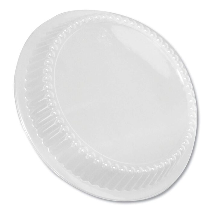 Dome Lids for 8" Round Containers, 8" Diameter x 1.56"h, Clear, Plastic, 500/Carton (DPKP280500)