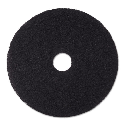 3M Low-Speed Stripper Floor Pad 7200, 16 Diameter, Black, 5Carton (MMM08378)