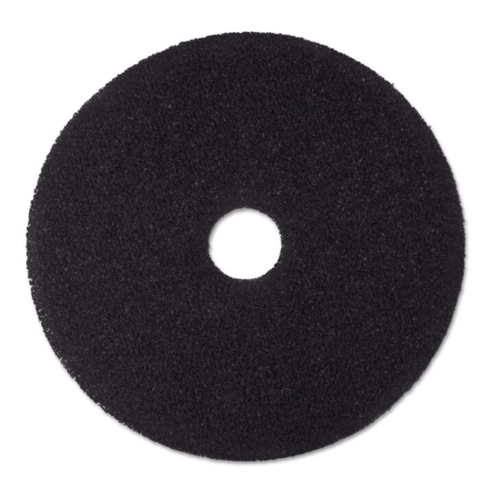 3M Low-Speed Stripper Floor Pad 7200, 16 Diameter, Black, 5Carton (MMM08378)