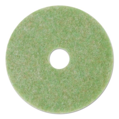 3M Low-Speed TopLine Autoscrubber Floor Pads 5000, 20 Diameter, GreenAmber, 5Carton (MMM18052)